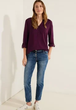 Bluse In Unifarbe