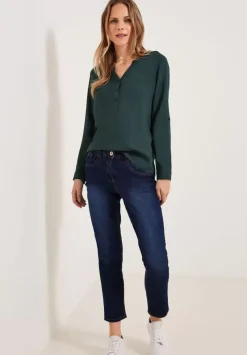 Bluse In Unifarbe