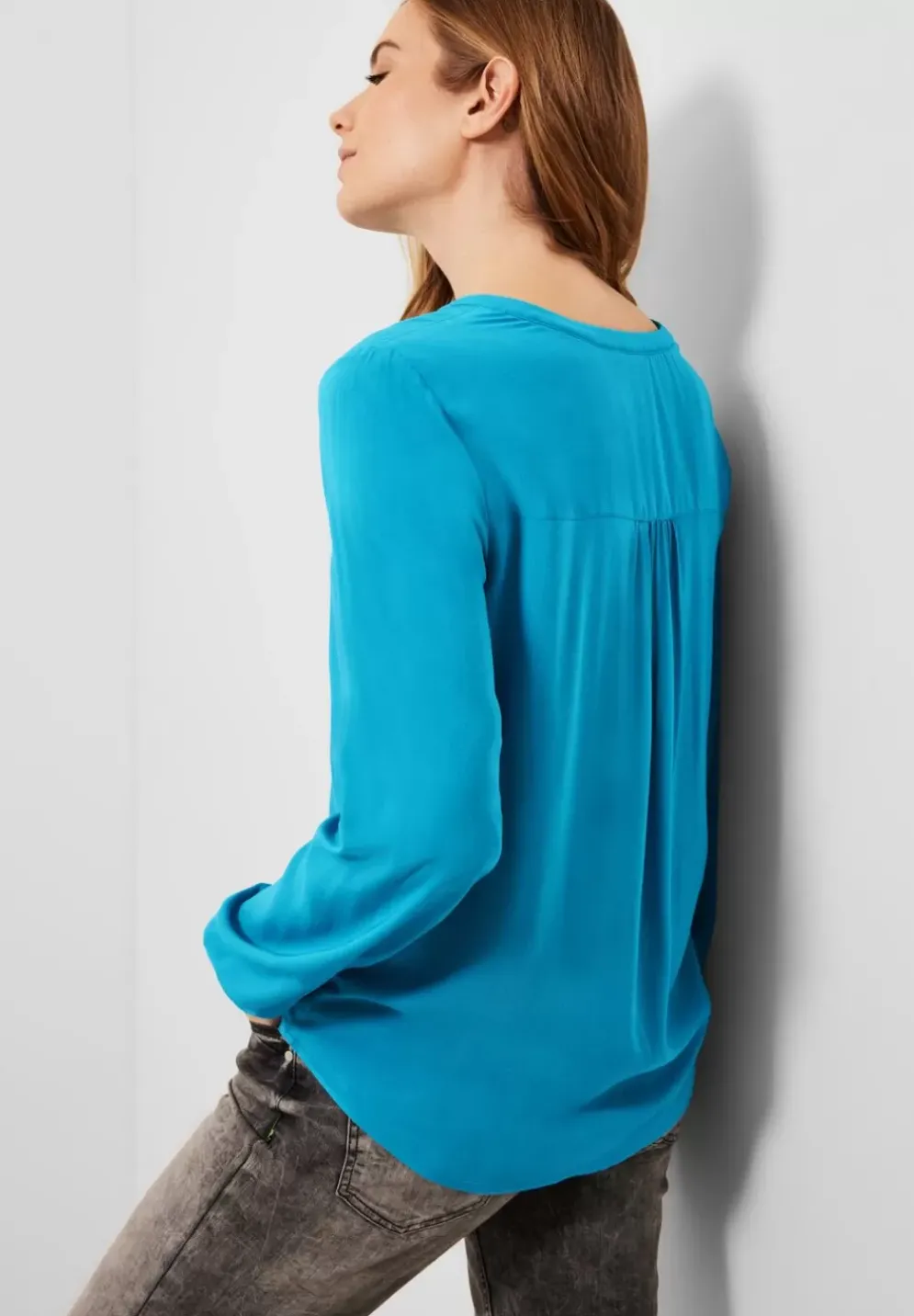Bluse In Unifarbe