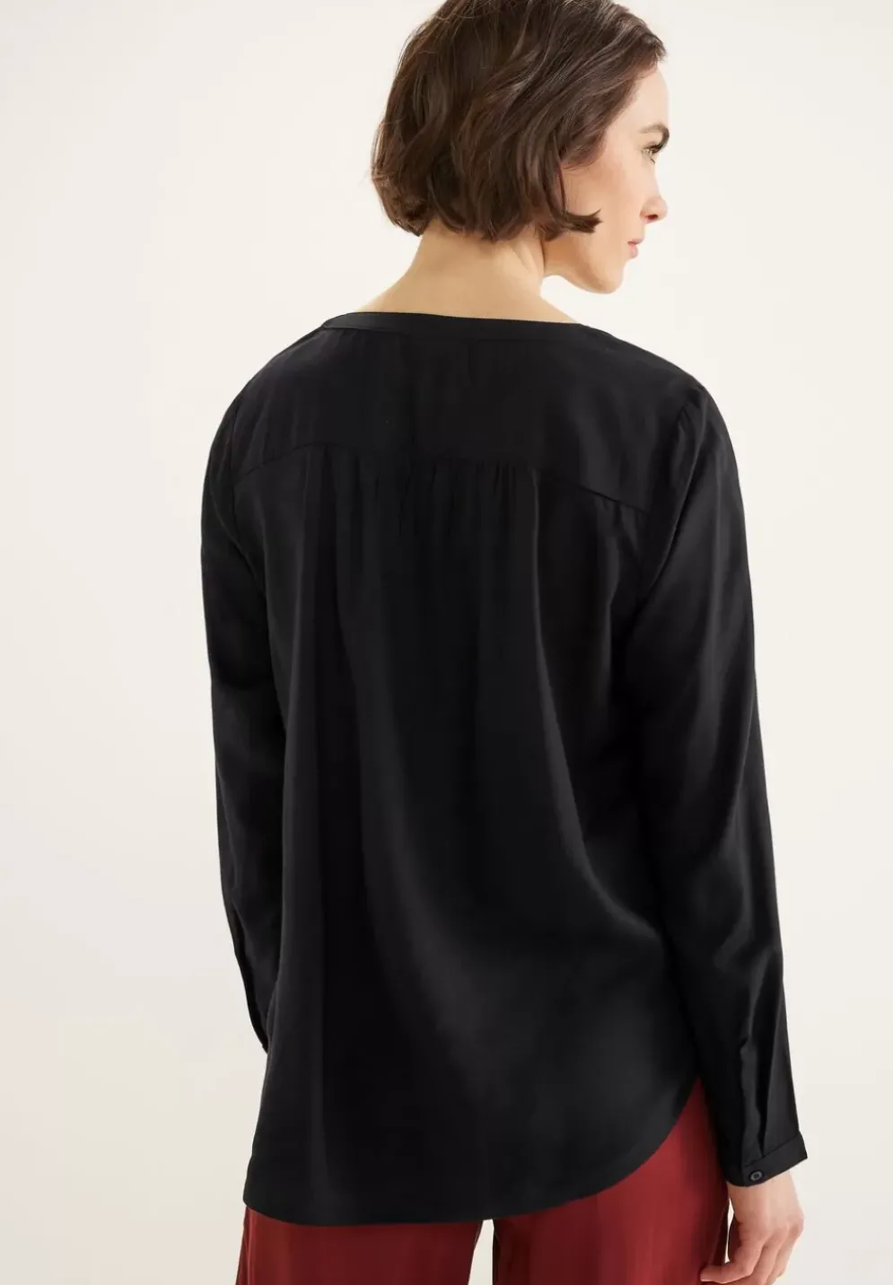 Bluse In Unifarbe