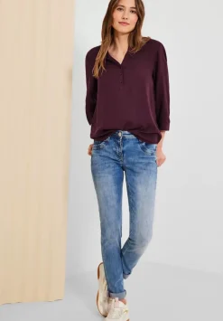 Bluse In Unifarbe