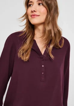 Bluse In Unifarbe