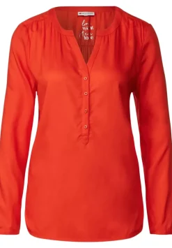 Bluse In Unifarbe
