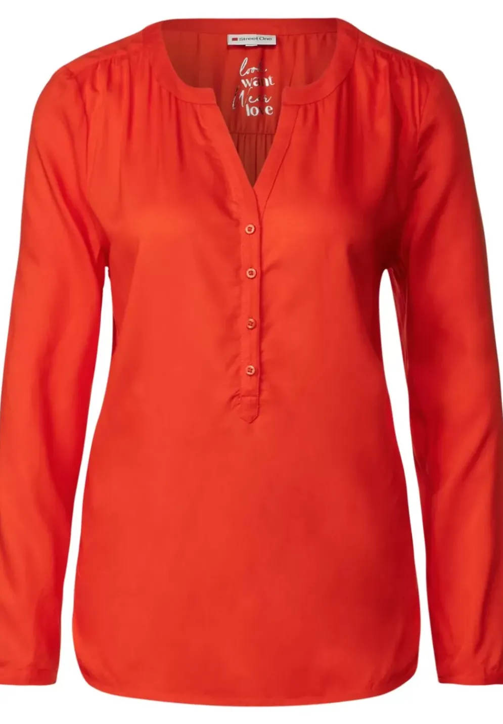 Bluse In Unifarbe