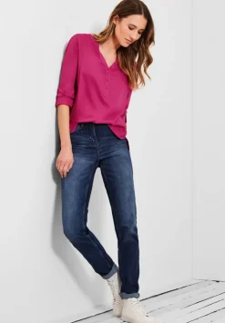 Bluse In Unifarbe