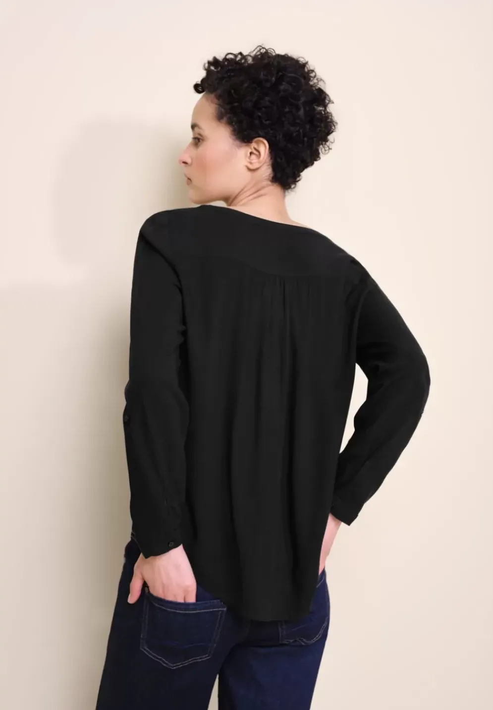 Bluse In Unifarbe