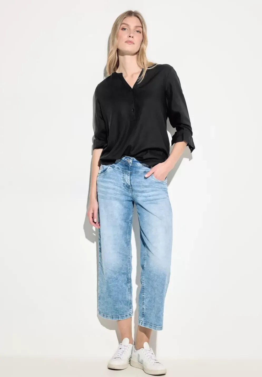 Bluse In Unifarbe
