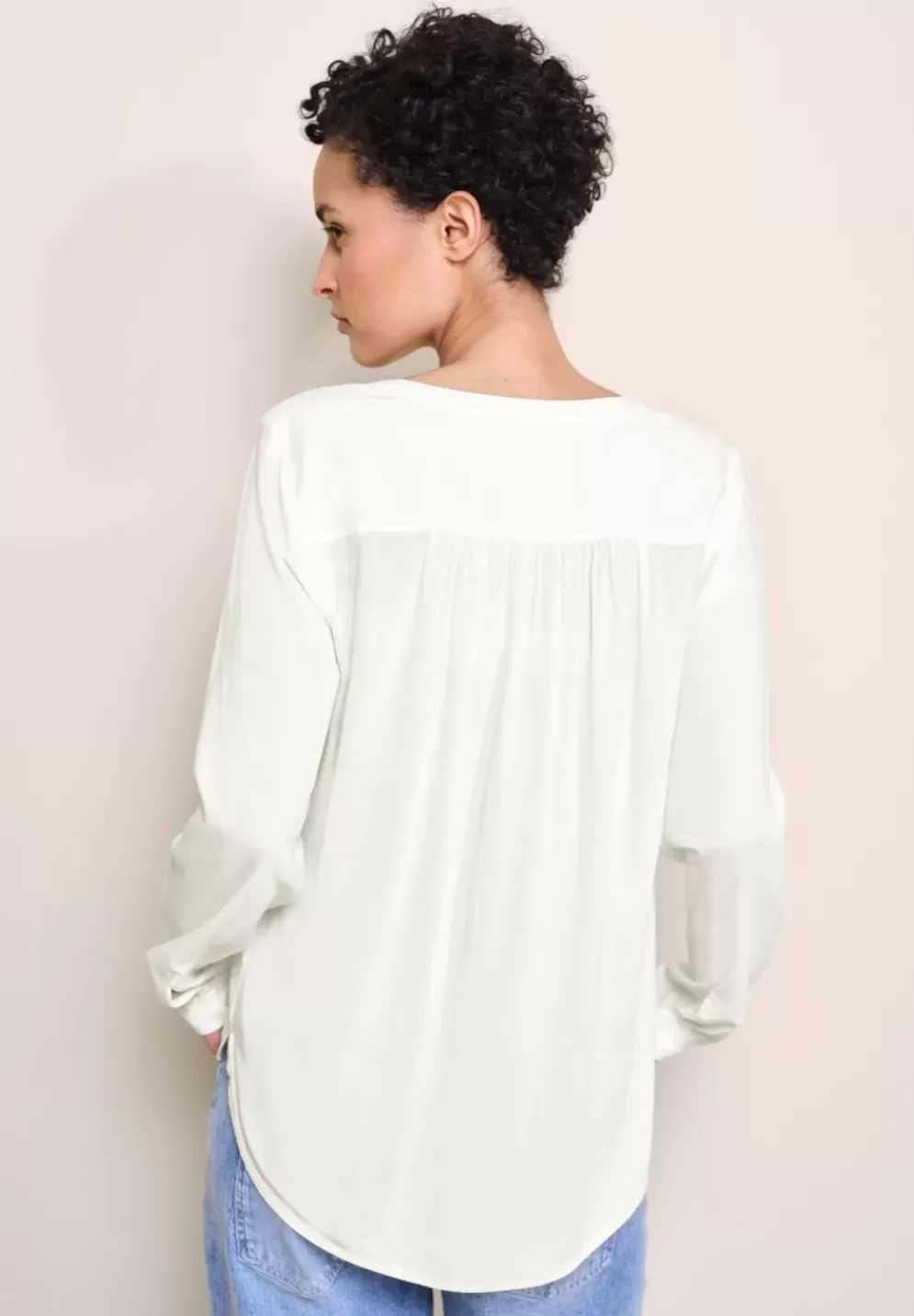 Bluse In Unifarbe