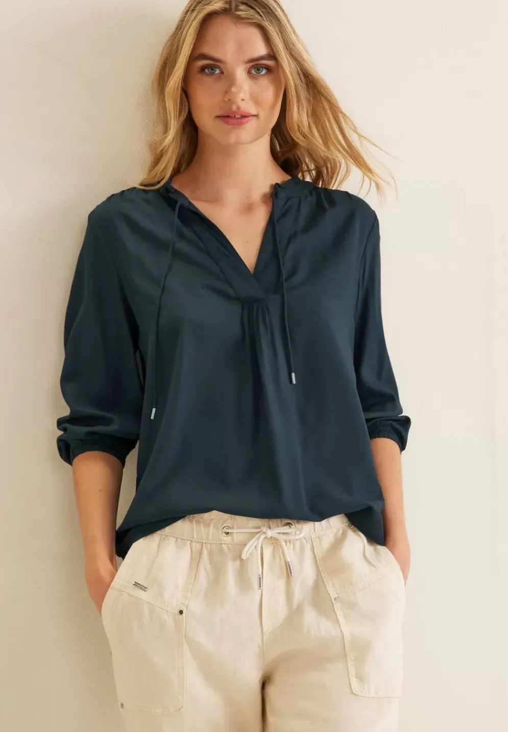Bluse Mit 3/4 Armel