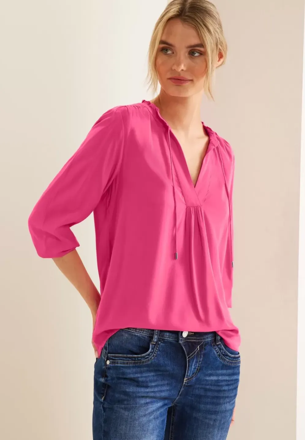 Bluse Mit 3/4 Armel