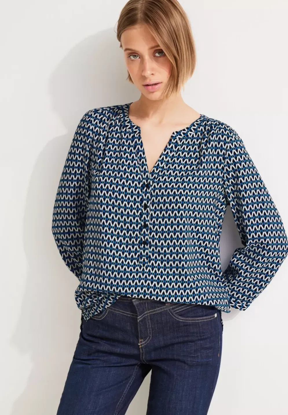 Bluse Mit 3/4 Armel