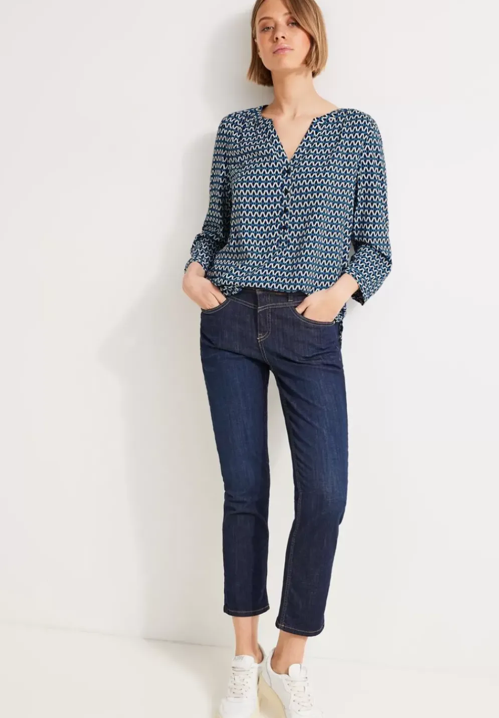 Bluse Mit 3/4 Armel