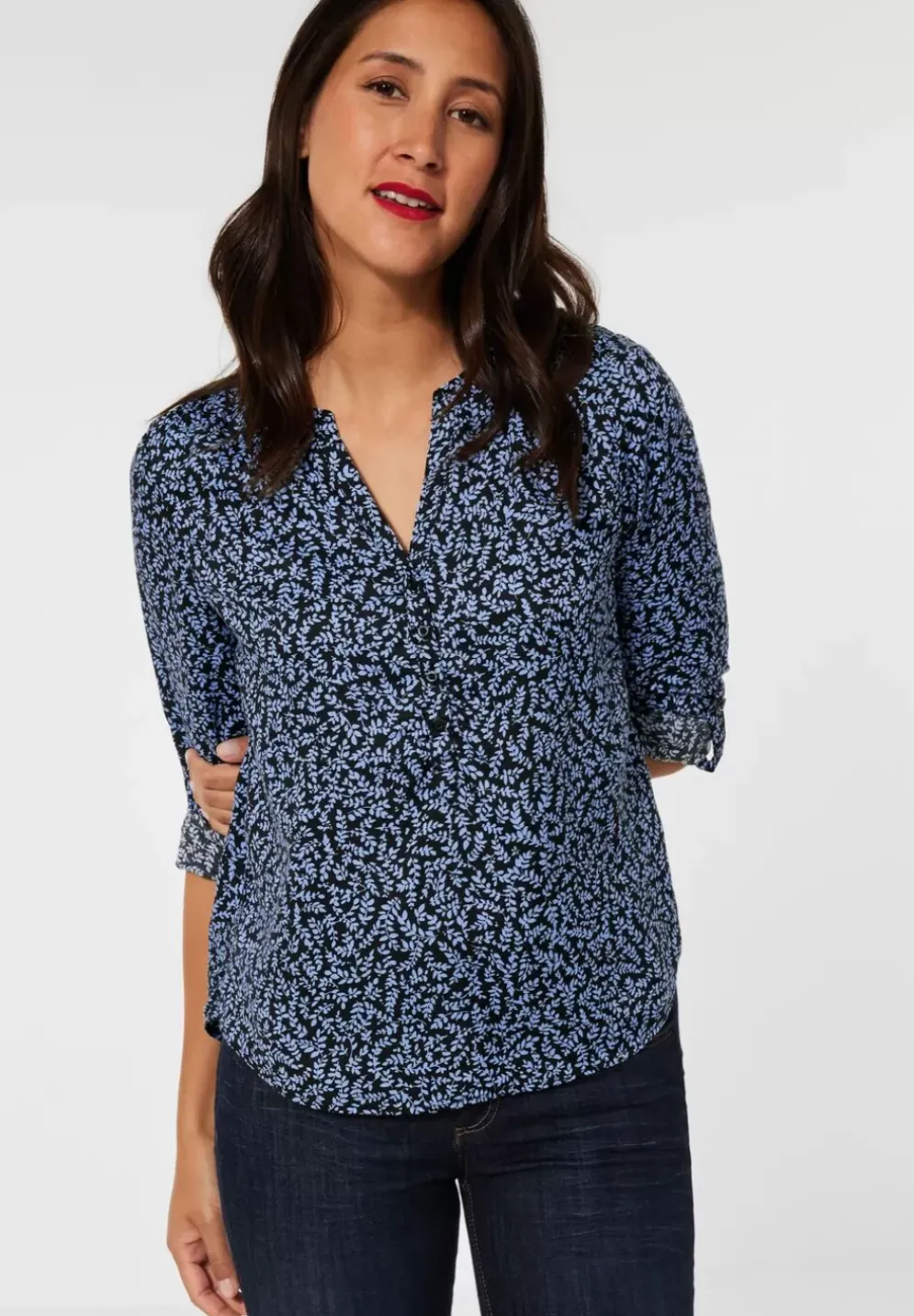 Bluse Mit Allover Print