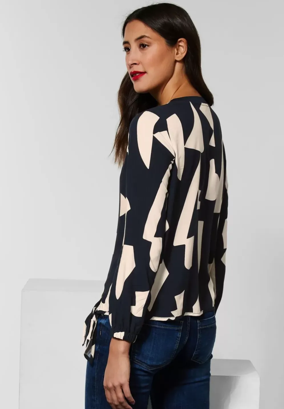 Bluse Mit Allover Print