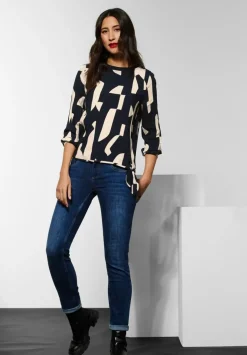 Bluse Mit Allover Print