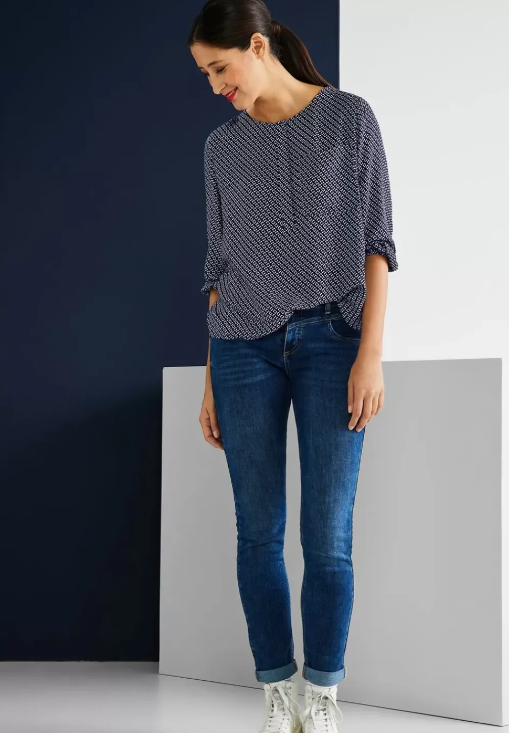 Bluse Mit Alloverprint