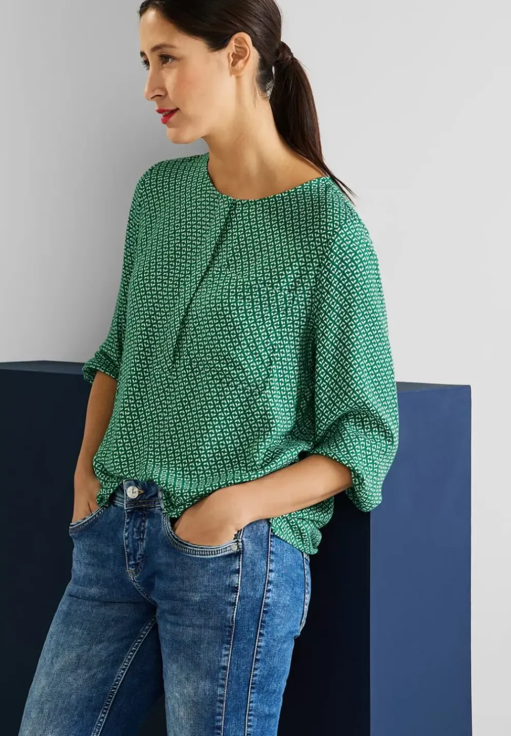 Bluse Mit Alloverprint