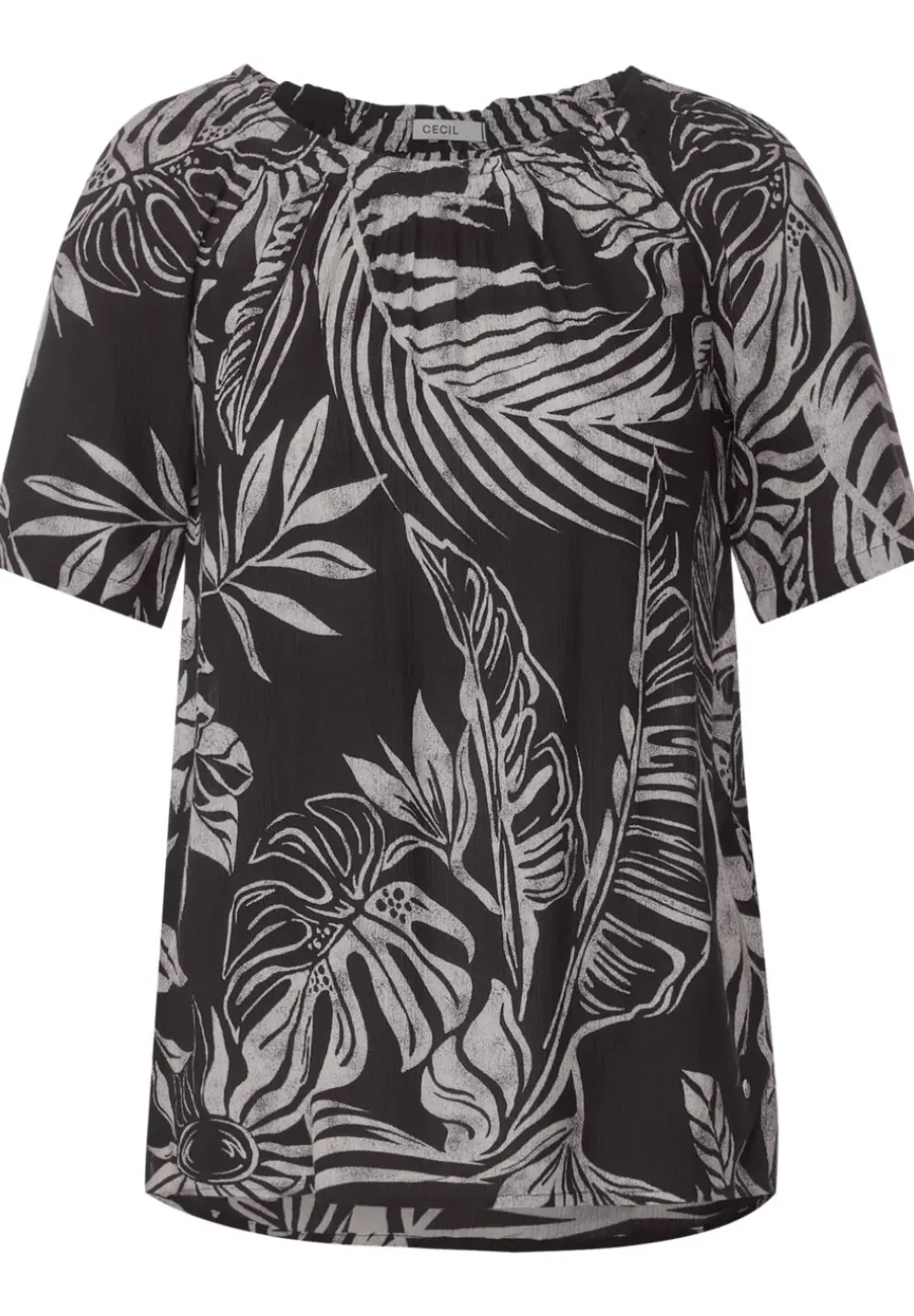 Bluse Mit Blatterprint