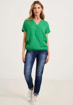 Bluse Mit Elastiksaum