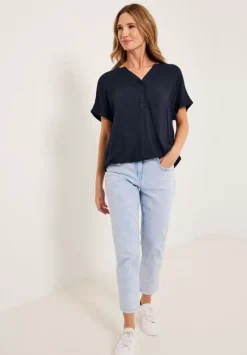 Bluse Mit Elastiksaum