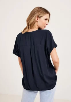Bluse Mit Elastiksaum