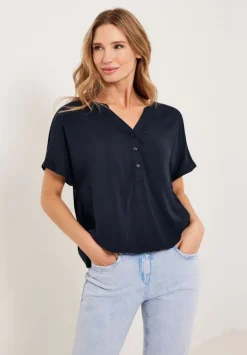 Bluse Mit Elastiksaum