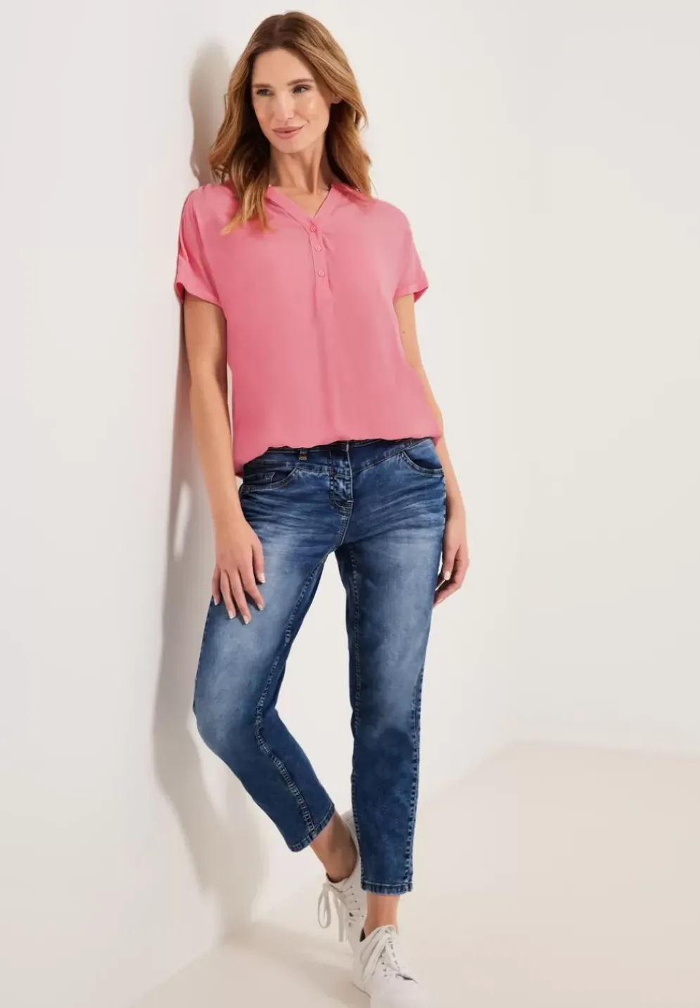 Bluse Mit Elastiksaum