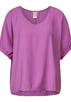Bluse Mit Gerafftem Halbarm