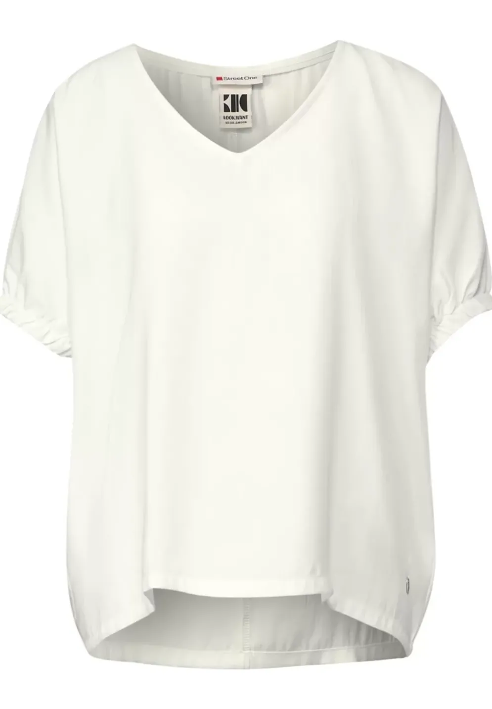 Bluse Mit Gerafftem Halbarm