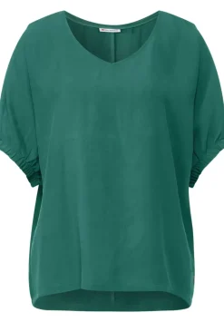 Bluse Mit Gerafftem Halbarm
