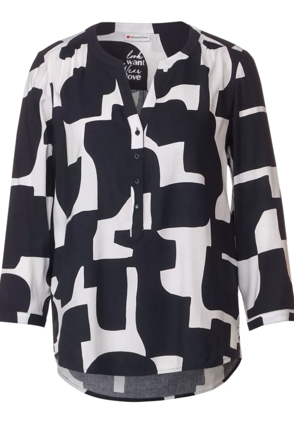 Bluse Mit Grafischem Print