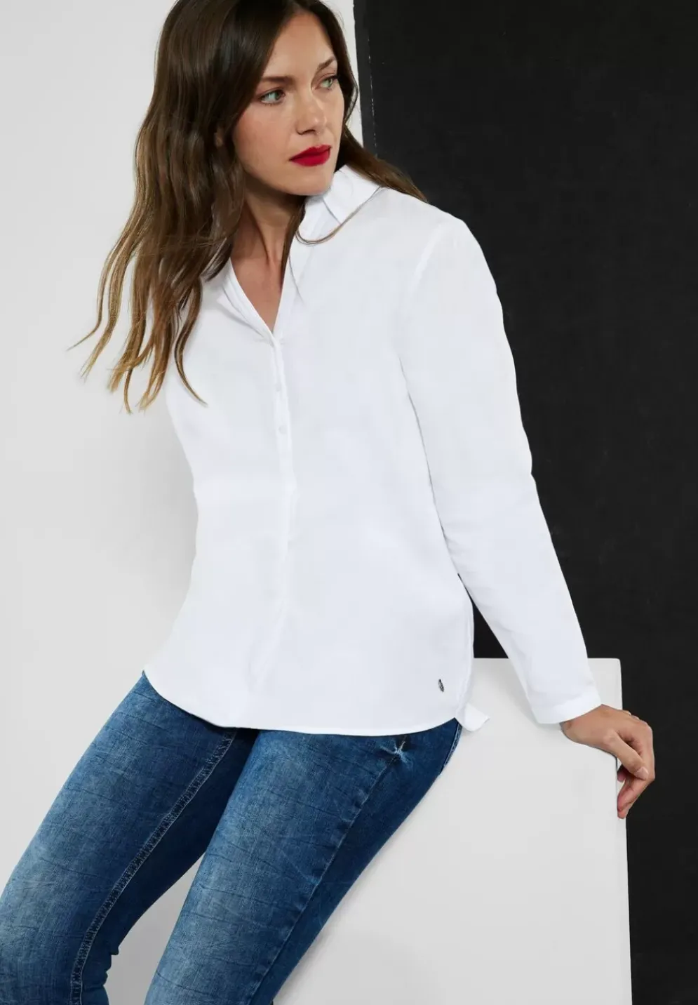 Bluse Mit Hemdblusenkragen