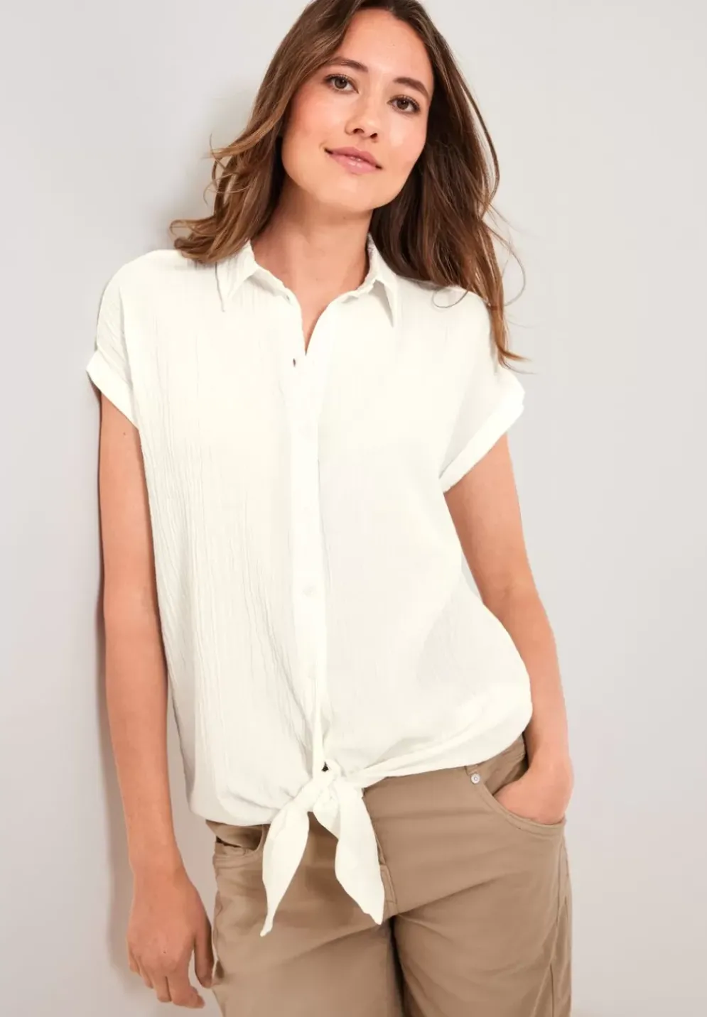 Bluse Mit Knotendetail
