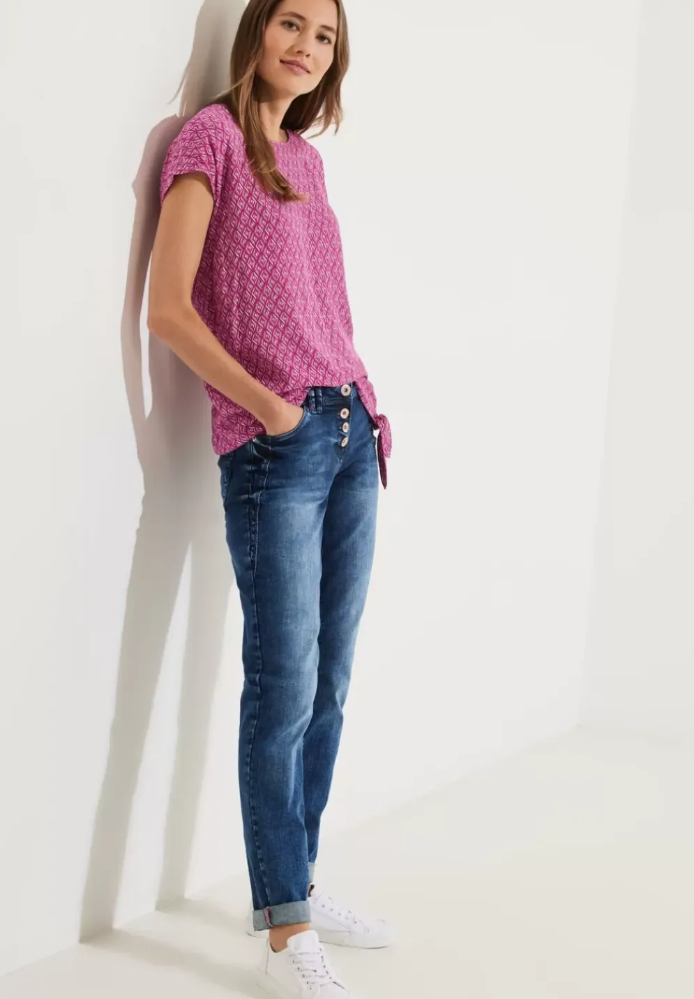Bluse Mit Knotendetail