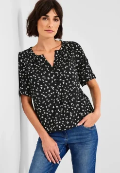 Bluse Mit Kurzer Knopfleiste