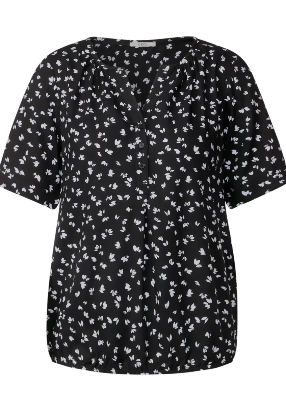 Bluse Mit Kurzer Knopfleiste