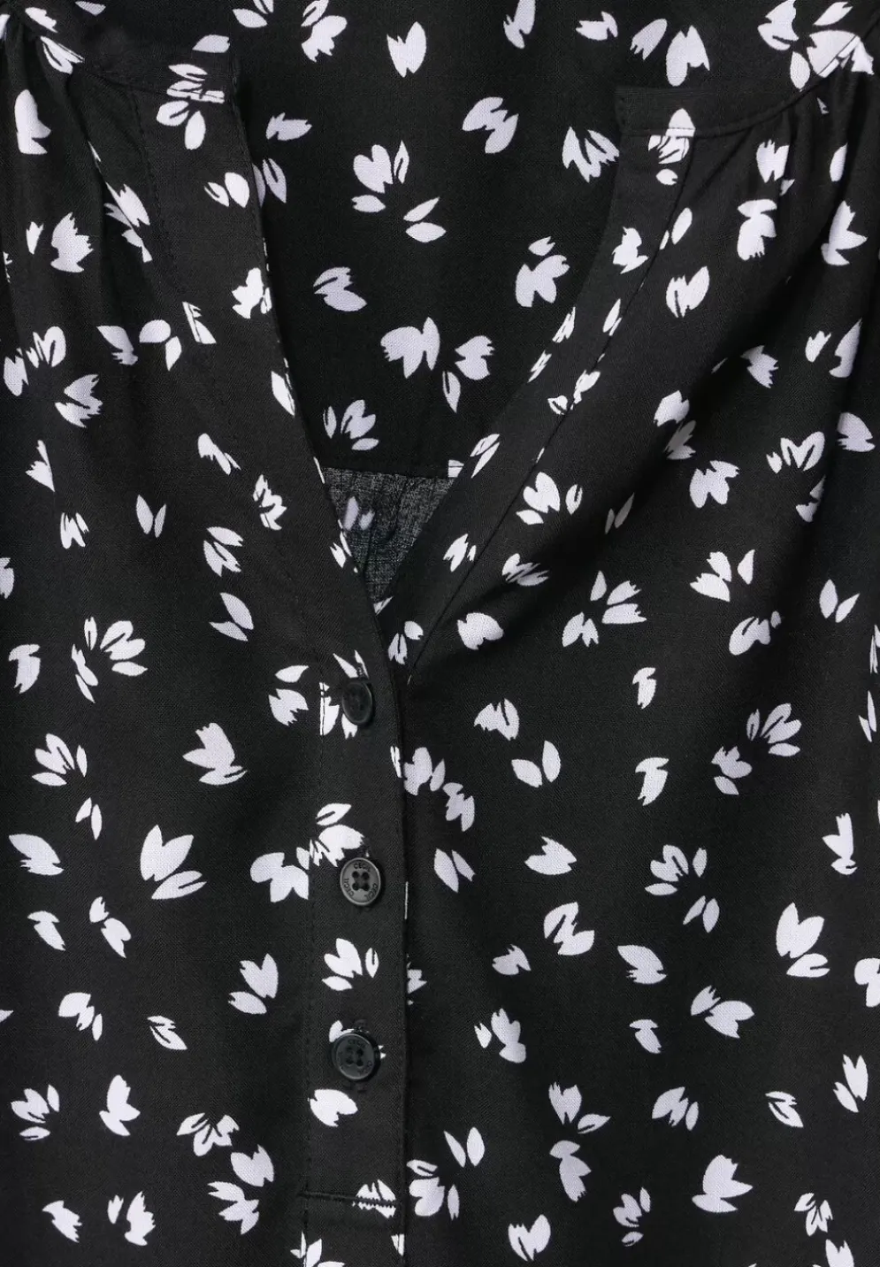 Bluse Mit Kurzer Knopfleiste