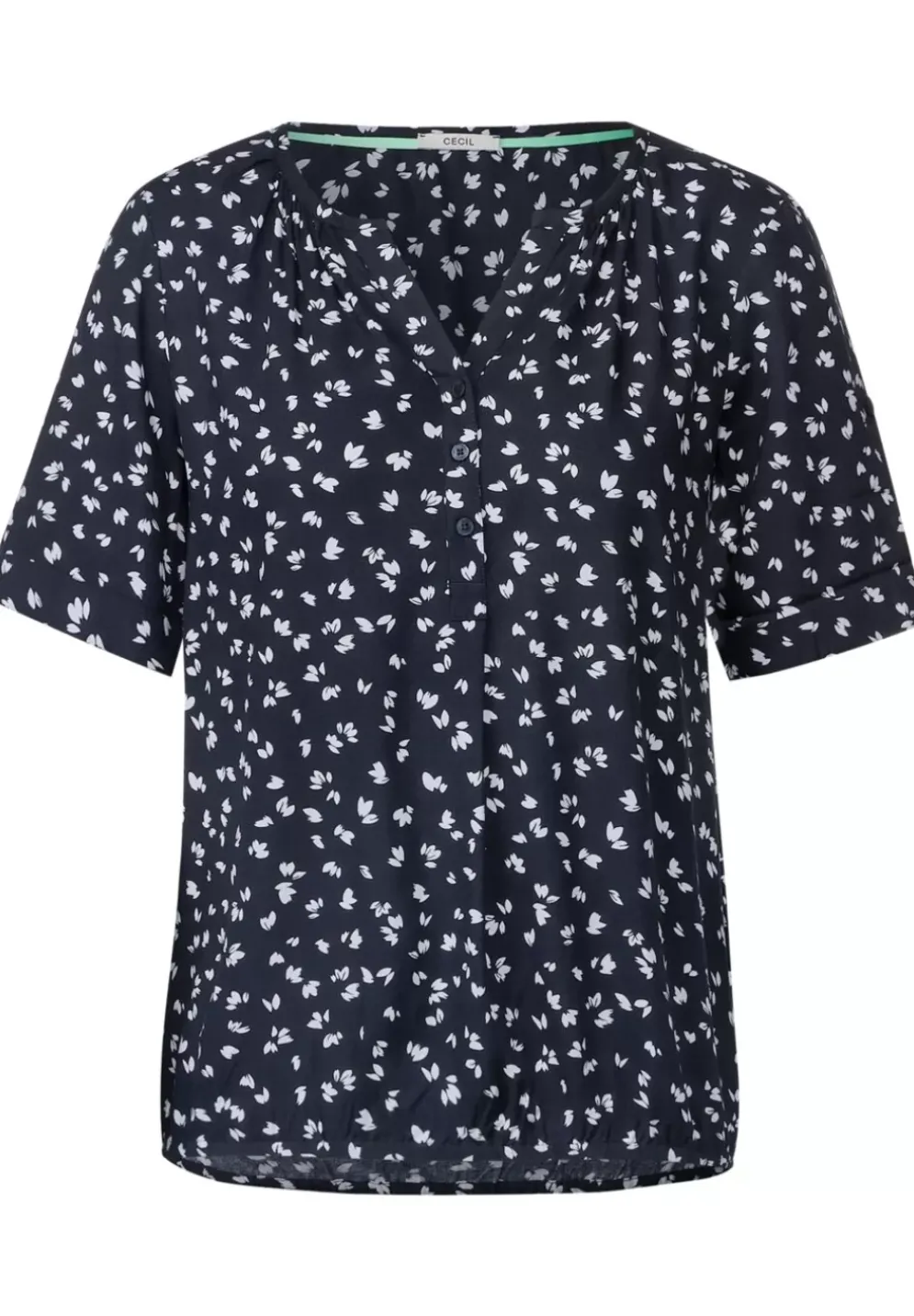 Bluse Mit Kurzer Knopfleiste