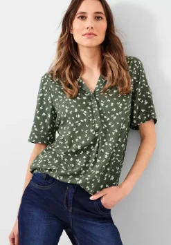 Bluse Mit Kurzer Knopfleiste
