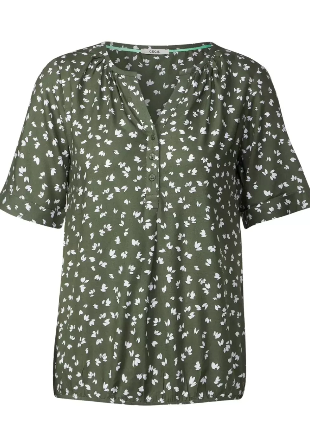 Bluse Mit Kurzer Knopfleiste