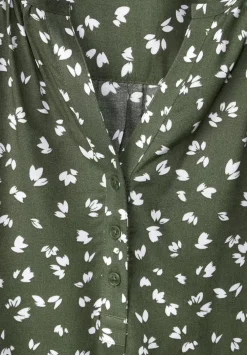 Bluse Mit Kurzer Knopfleiste