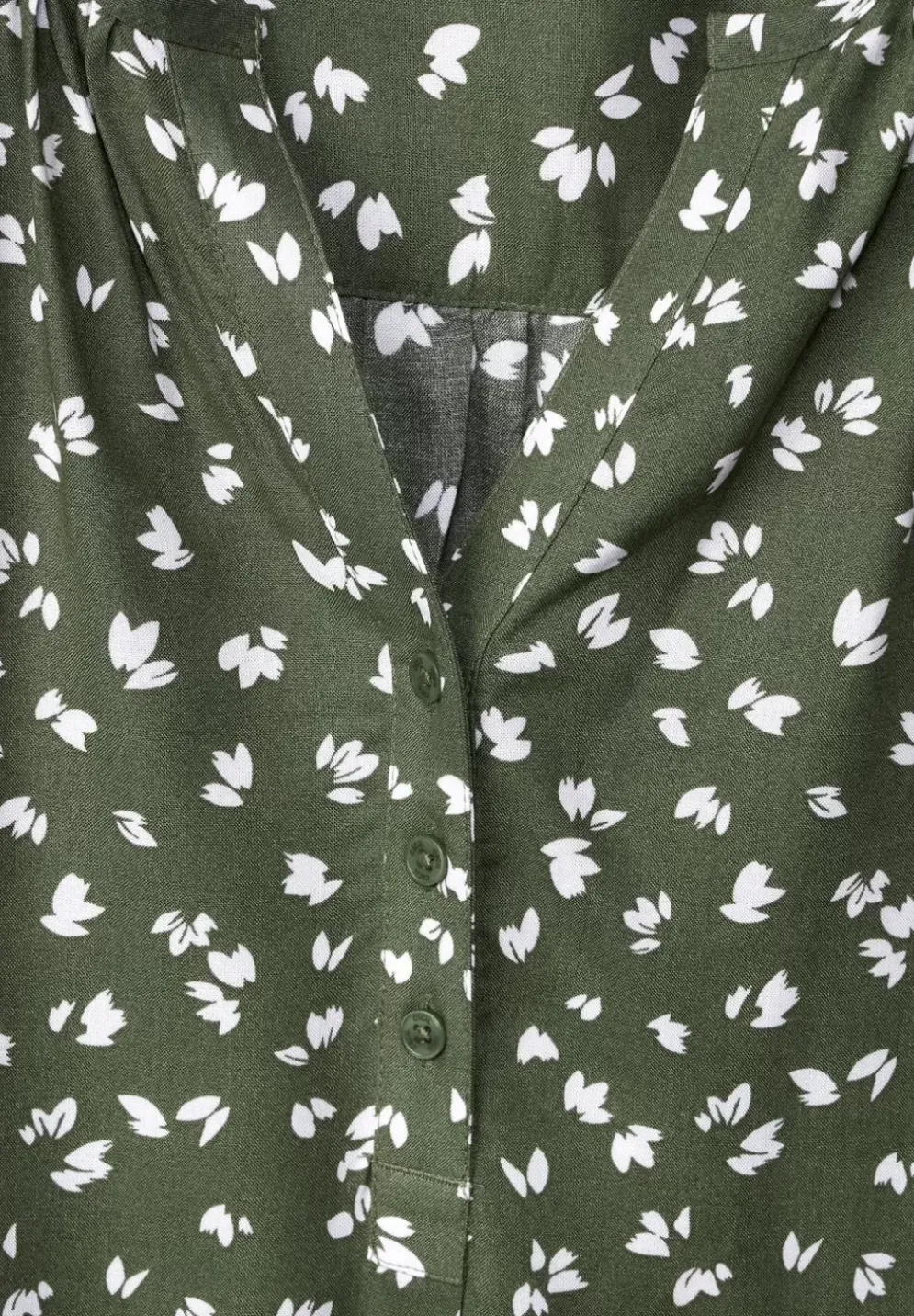Bluse Mit Kurzer Knopfleiste