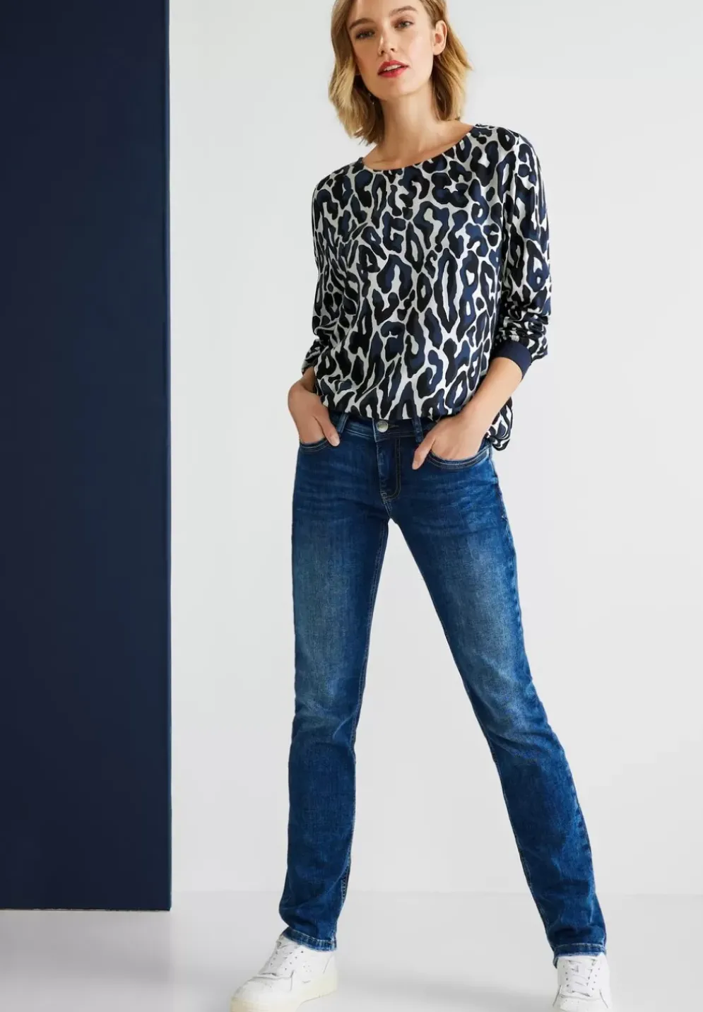 Bluse Mit Leo Print