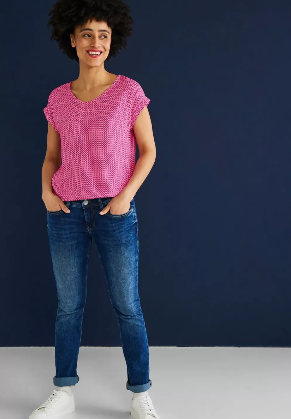 Bluse Mit Minimalmuster