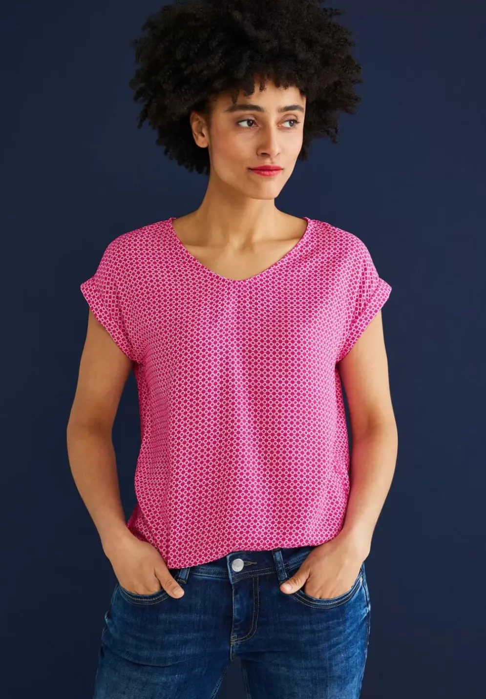 Bluse Mit Minimalmuster