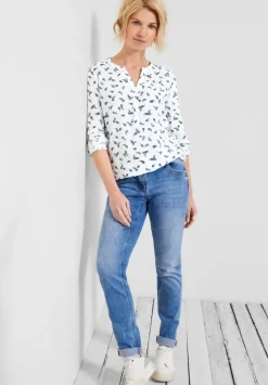 Bluse Mit Minimalmuster