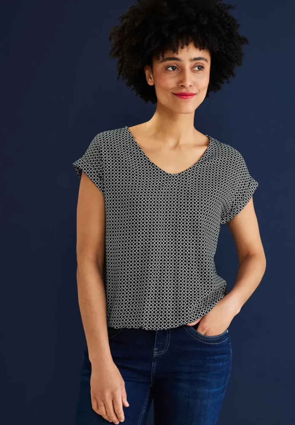 Bluse Mit Minimalmuster