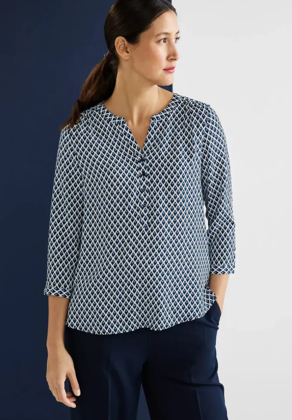 Bluse Mit Minimalmuster