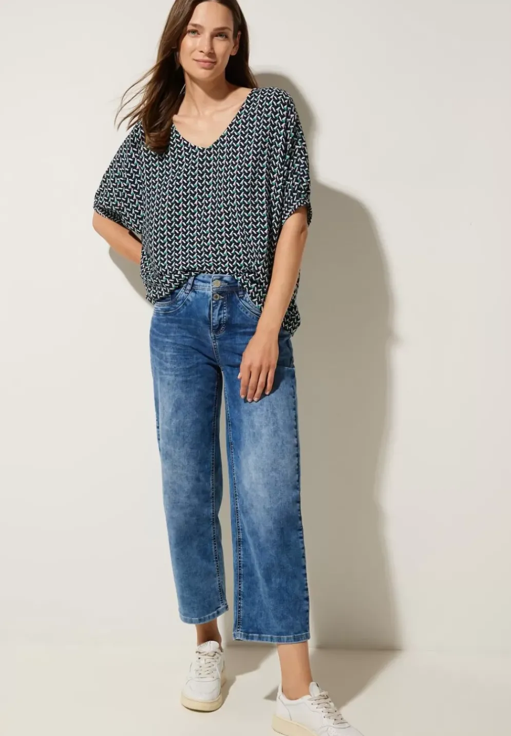 Bluse Mit Minimalmuster