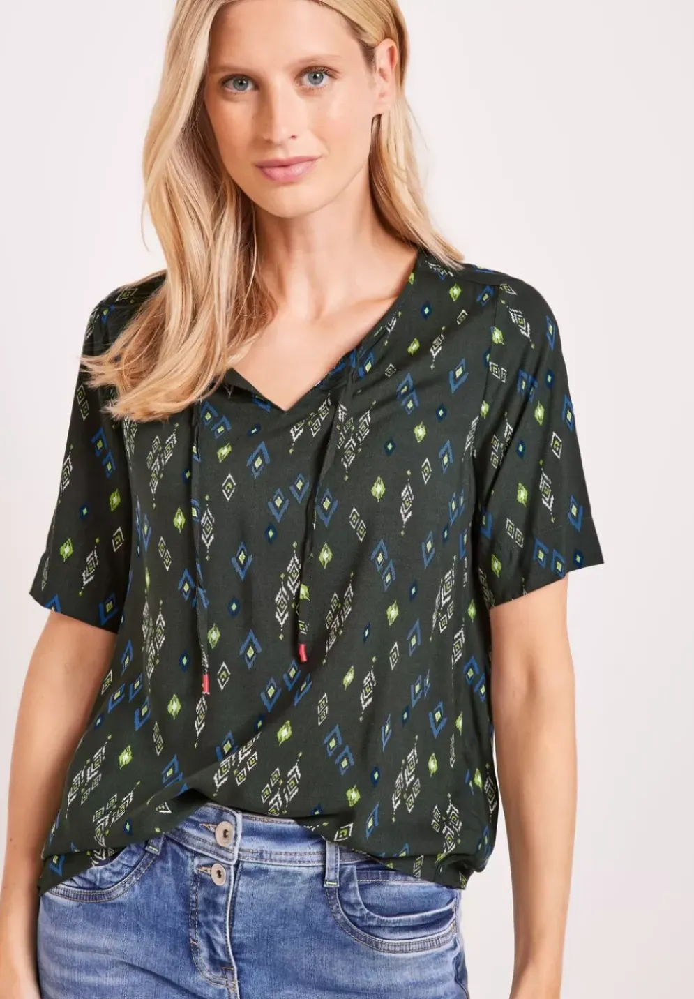 Bluse Mit Minimalprint